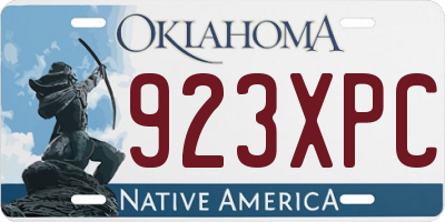 OK license plate 923XPC
