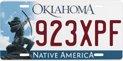 OK license plate 923XPF