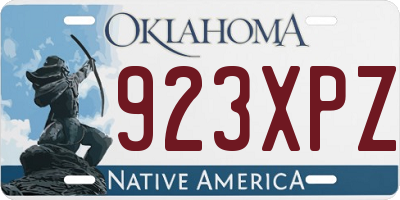 OK license plate 923XPZ