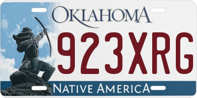 OK license plate 923XRG
