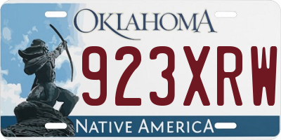 OK license plate 923XRW