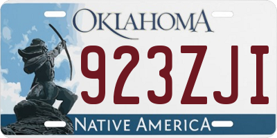 OK license plate 923ZJI