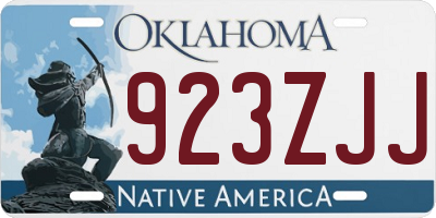 OK license plate 923ZJJ