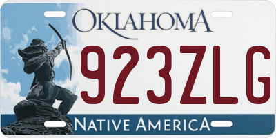 OK license plate 923ZLG
