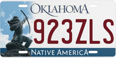 OK license plate 923ZLS