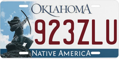 OK license plate 923ZLU