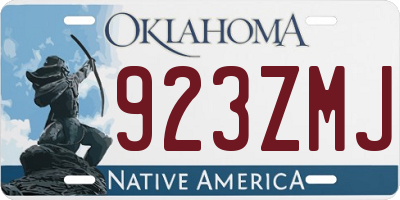OK license plate 923ZMJ