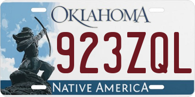 OK license plate 923ZQL