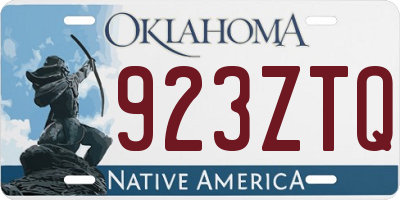 OK license plate 923ZTQ
