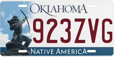 OK license plate 923ZVG
