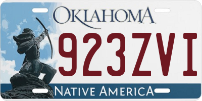 OK license plate 923ZVI