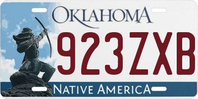 OK license plate 923ZXB