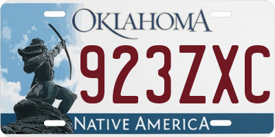 OK license plate 923ZXC