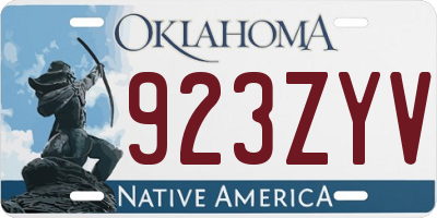 OK license plate 923ZYV