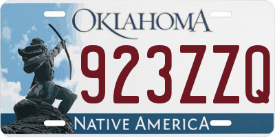 OK license plate 923ZZQ