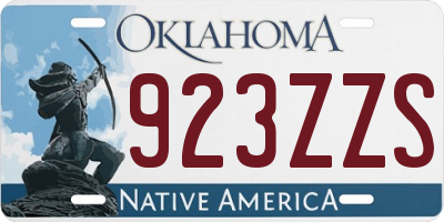 OK license plate 923ZZS