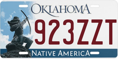 OK license plate 923ZZT
