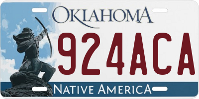 OK license plate 924ACA