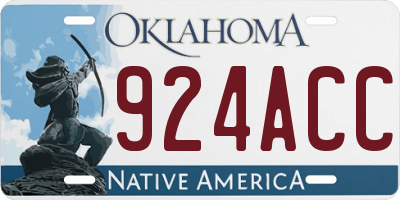 OK license plate 924ACC