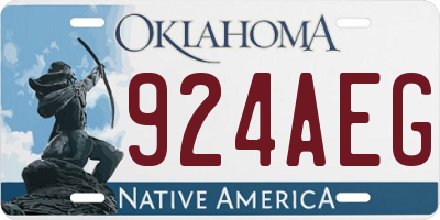 OK license plate 924AEG