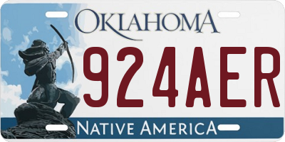 OK license plate 924AER