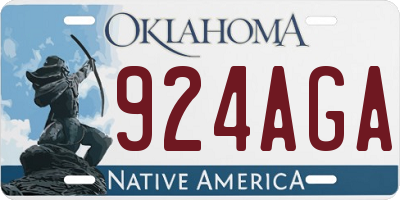 OK license plate 924AGA