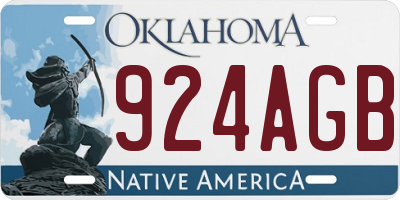 OK license plate 924AGB