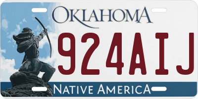 OK license plate 924AIJ