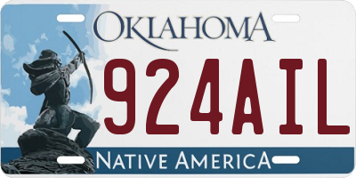 OK license plate 924AIL