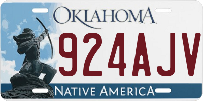 OK license plate 924AJV
