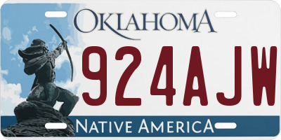 OK license plate 924AJW