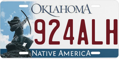 OK license plate 924ALH