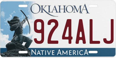 OK license plate 924ALJ