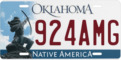 OK license plate 924AMG