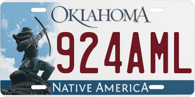 OK license plate 924AML