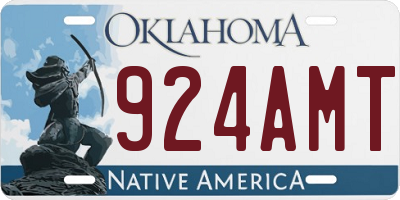 OK license plate 924AMT