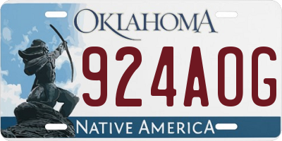 OK license plate 924AOG