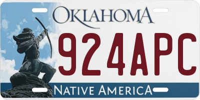 OK license plate 924APC