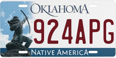 OK license plate 924APG