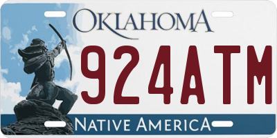 OK license plate 924ATM