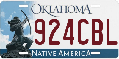 OK license plate 924CBL