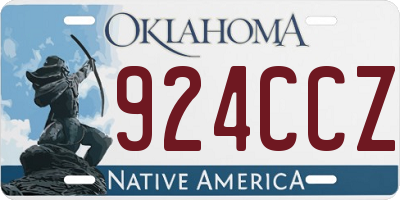 OK license plate 924CCZ