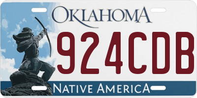OK license plate 924CDB