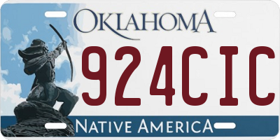 OK license plate 924CIC