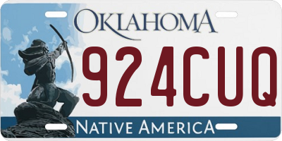 OK license plate 924CUQ