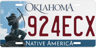 OK license plate 924ECX