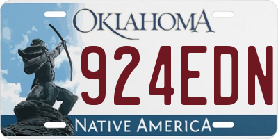 OK license plate 924EDN