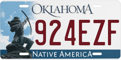 OK license plate 924EZF