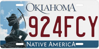 OK license plate 924FCY