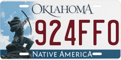 OK license plate 924FFO